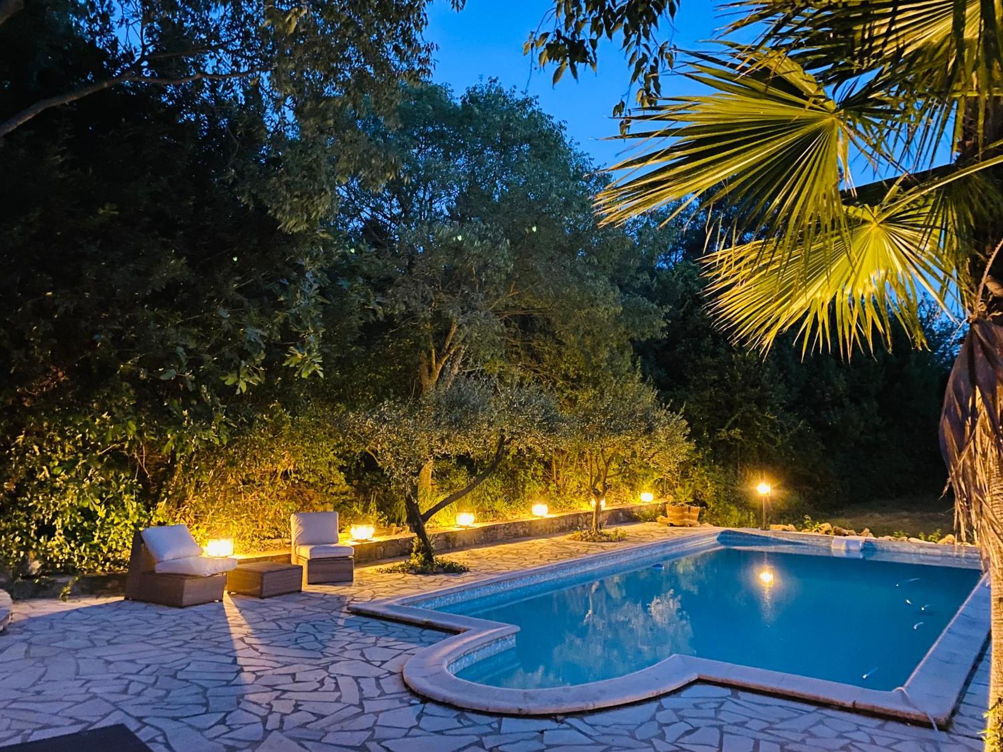 Magnifique Villa Typique Du Sud Avec Piscine Privee Et Jardin Mediterraneen Saint-Vincent-de-Barbeyrargues Zewnętrze zdjęcie